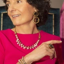 Kolczyki wiszące obręcze z koralików i kryształków. KRĘGI SATURNA