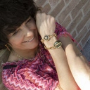 Złota bransoletka łańcuch z medalionem z głową tygrysa. LADY GAGA