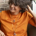 Kolczyki wiszące z granatami, cyrkoniami i perłami. SANTA MARIA DEL FIORE