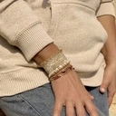 Szeroka bransoletka ręcznie tkana z paciorków Miyuki. PLAZA DE TOROS