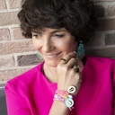 Bransoletka z turkusową zawieszką, bardzo kolorowa. PANI CZARODZIEJKA