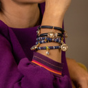 ESPERANZA EN NOSOTROS. Pulsera azul marino con cristales