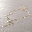 Krótki naszyjnik krawatka z zawieszkami łezkami. UNOSI MNIE