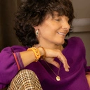 Wiszące kolczyki z trzema łańcuszkami z cyrkoniami. DZIEWCZYNA KWIAT