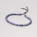 Bransoletka męska ze stali i koralików lapis lazuli. ZNACZY KAPITAN