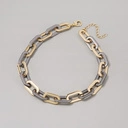 Krótki dwukolorowy naszyjnik łańcuch. PANI FINANSISTKA