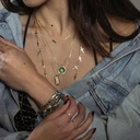 Pozłacany naszyjnik na łańcuszku z małymi krzyżami. PUNKOWY