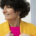 Sztywna złocona bransoletka z kulami w kolorze ecru. VANILLA ICE CREAM