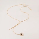 Długi wisior z kryształami Swarovskiego i łańcuszkiem . PARIS