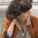 Pozłacany naszyjnik łańcuch z prawdziwą perłą. PERŁA RADOŚCI