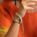 Bransoletka imitująca skórę węża z kryształkami. TAK JAK LUBIĘ