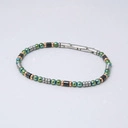 Bransoletka z kamieni i krążków ze stali szlachetnej. WYSPA SKARBÓW