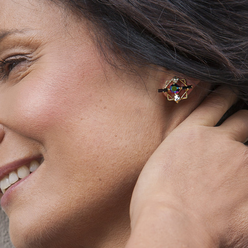 Natura skarabeusza. Kolczyki wkrętki