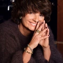 Pierscionek w złocie i srebrze z szampańskim kryształem. TOAST W SAO PAULO