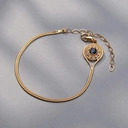 Bransoletka z kryształami black diamonds i granatowym. GABRIELLE