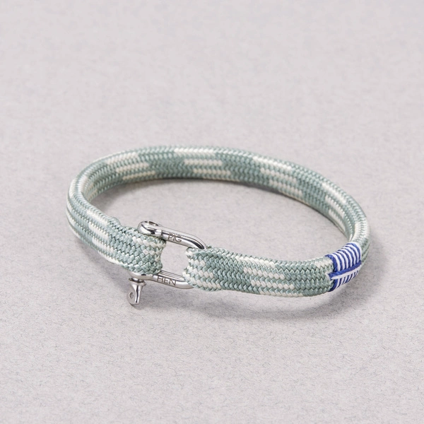 Bransoletka męska z liny żeglarskiej z szeklą i owijką. WYBIERZ SAM