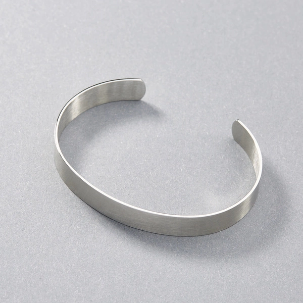 Satynowana męska bransoletka do grawerunku. ZAPISANE MYŚLI