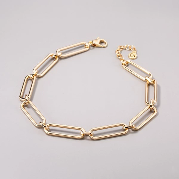 Pozłacany naszyjnik typu choker z dużych ogniw. W ZAKLĘTYM KRĘGU