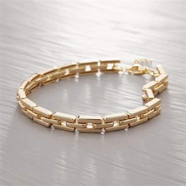 Pozłacany naszyjnik typu choker z masywnego łańcucha. PULS RIO