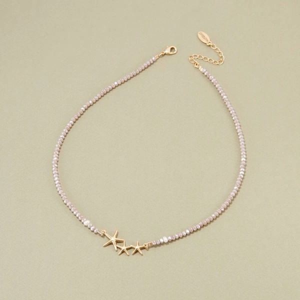 Naszyjnik z kamieni szlachetnych z trzema gwiazdami. MORSKI DAR