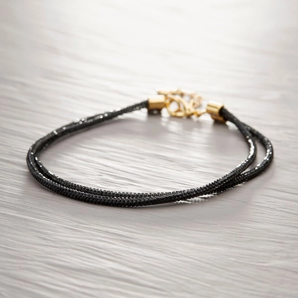 Podwójny czarny choker wysadzany kryształkami. MAM COŚ DLA CIEBIE