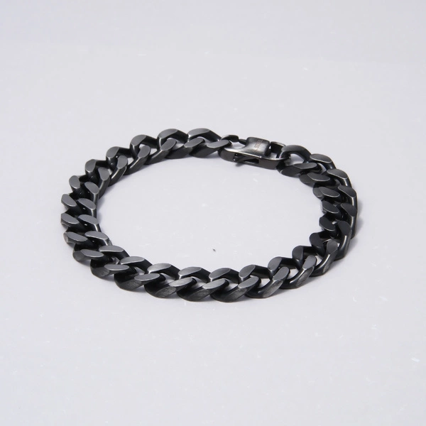 Męska bransoletka z grubego łańcucha typu pancerka. STALOWA PIĘŚĆ