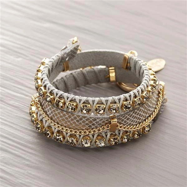 Bransoletka imitująca skórę węża z kryształkami. TAK JAK LUBIĘ