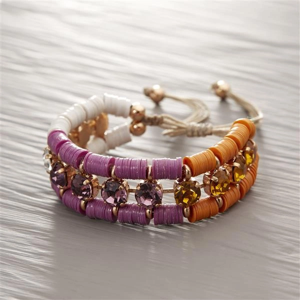 Bransoletka z kryształów i żywicy. SALATKA OWOCOWA