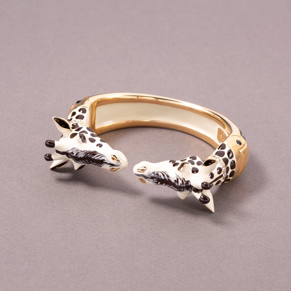 Emaliowana bransoletka z dwiema głowami żyraf. TWOJA PERSPEKTYWA